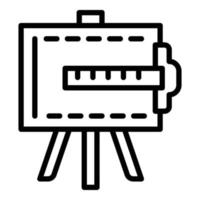 Architect easel icon, outline style vector