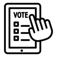 Poll online vote icon, outline style vector