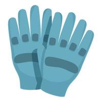 vector de dibujos animados de icono de guantes de deporte azul. mano del guardián