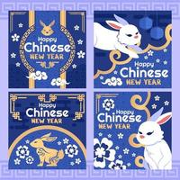 Royal Blue of Chinese New Year vector