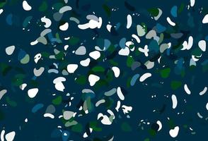 Light blue, green vector pattern with chaotic shapes.