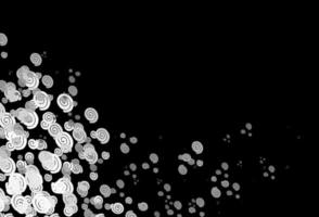 Plantilla de vector gris plateado oscuro con formas de burbujas.
