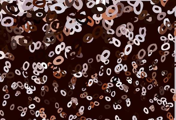 Dark Red, Yellow vector texture with disks.