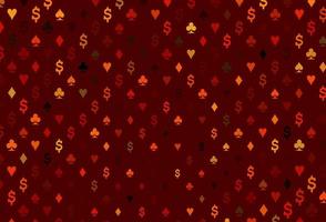 Dark red, yellow vector layout with elements of cards.