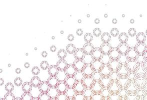 Light red, yellow vector texture with disks.