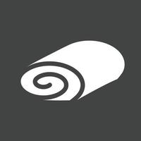 Swiss Roll Glyph Inverted Icon vector