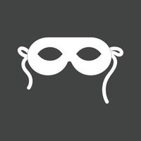 Mask Glyph Inverted Icon vector