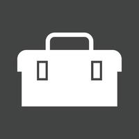 Toolbox Glyph Inverted Icon vector