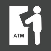 Transaction Glyph Inverted Icon vector