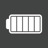 Full Battery Glyph Inverted Icon vector