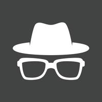 Hipster Style I Glyph Inverted Icon vector