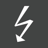 Flash Glyph Inverted Icon vector
