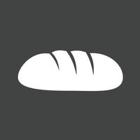 Loaf of Bread Glyph Inverted Icon vector