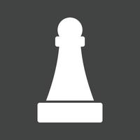 Pawn Glyph Inverted Icon vector