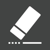 Eraser Glyph Inverted Icon vector