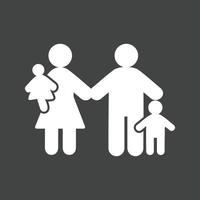 Family Glyph Inverted Icon vector