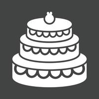Cake I Glyph Inverted Icon vector