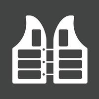 Life Vest Glyph Inverted Icon vector