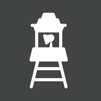 Lighthouse II Glyph Inverted Icon vector