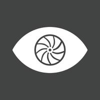 Eye Glyph Inverted Icon vector