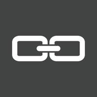 Link Glyph Inverted Icon vector