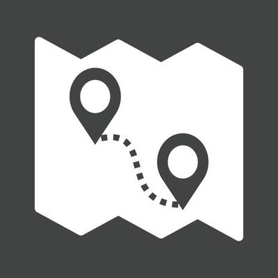 Route I Glyph Inverted Icon
