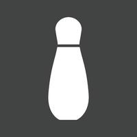 Bowling Pin Glyph Inverted Icon vector