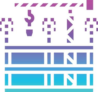 construction site building build engineering - solid gradient icon vector