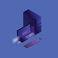 isometric computer design vector