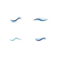 vector de logotipo de ilustración de diseño de icono de onda de agua
