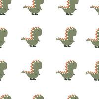 Seamless pattern  Cute Baby Dinosaur t-rex jurassic vector