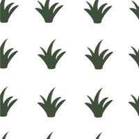 Seamless pattern Set Pieces of green fresh Grass vector