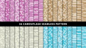 Collection military and army camouflage seamless pattern vector