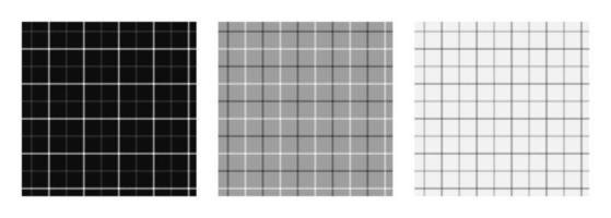 conjunto de patrones de superficie sin costuras a cuadros tattersall vector