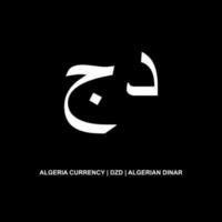 Algeria, El Djazair, Al Jazair Currency. Algerian Dinar, DZD Sign. Vector Illustration