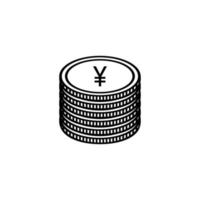 Japan Money Currency, Yen Icon Symbol, JPY Sign. Vector Illustration