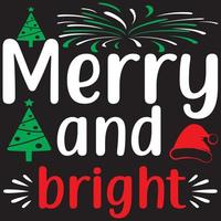 Merry and bright vector