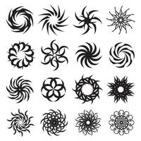 circle tribal tattoo collection. circle abstract icon vector