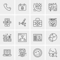 16 Universal Business Icons Vector Creative Icon Illustration to use in web and Mobile Related project