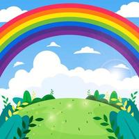 Beautiful Rainbow Background vector