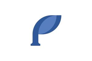 letra p logotipo moderno vector