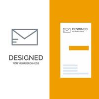 Mail Email School Grey Logo Design and Business Card Template vector