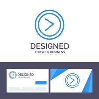 Creative Business Card and Logo template Arrow Interface Right User Vector Illustration