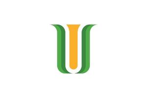 Letter U Abstract Logo vector