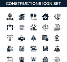 conjunto de iconos de vector de construcción