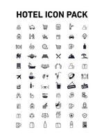 Hotel and restaurant vector icon set