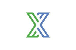 Flat Design Letter X Logo Template vector