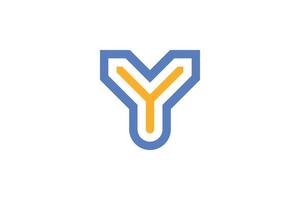 Y Letter Colorful Logo vector