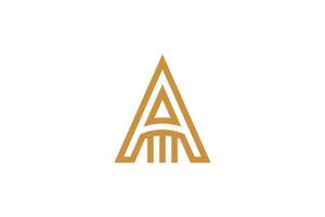 Letter A Monoline Template vector