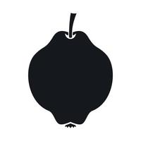 icono de fruta de membrillo, estilo simple vector